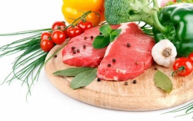 Bizkarrezurreko torazikoaren osteokondrosirako, dieta osasuntsua adierazten da